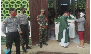 Ditengah-Fase-New-Normal,-Polres-Mabar-Lakukan-Monitoring-Dan-Pengamanan-Di-Sejumlah-Gereja