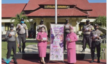Program-Bhayangkari-Peduli,-Bagikan-Masker,-Hand-Sanitaizer-dan-Multivitamin-bagi-Personil-Polres-Mabar