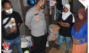 Akhiri-Masa-Tugasnya,-Kapolres-Mabar-Sambangi-Rumah-Bocah-Cilik-Tulang-Punggung-Keluarga