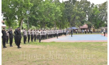 Polres-Manggarai-Barat-Gelar-Apel-Pengecekan-Kesiapan-Pelaksanaan-Simulasi-Protokol-Keamanan-dan-Kesehatan-di-Labuan-Bajo