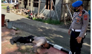 Kasie-Propam-Pimpin-Sidak-Penggunaan-Masker-di-Markas-Polres-Manggarai-Barat