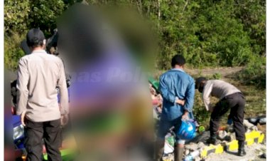 Truk-Hilang-Kendali-Saat-Menikung,-Satu-Orang-Meninggal-Dunia