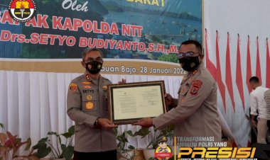 Kunjungi--Wilayah-Hukum-Polres-Manggarai-Barat,-Kapolda-NTT-Kukuhkan-Satuan-Pengamanan-Obyek-Vital-Polres-Mabar