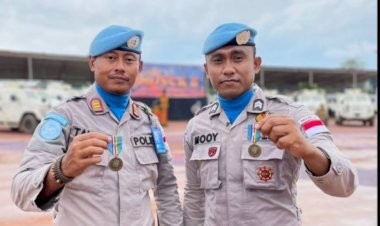 Berhasil-Laksanakan-Misi-Perdamaian-di-Afrika-Tengah,-Personel-Polda-NTT-Dapat-Medali-Penghargaan-dari-PBB
