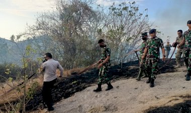 Sinergitas-Personil-Gabungan-TNI-Polri-dan-Instansi-Terkait,-Berhasil-Memadamkan-Kebakaran-Padang-Savana-di-Bukit-Wae-Cicu-Labuan-Bajo