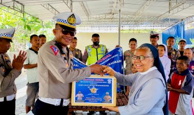Peduli-Kasih-Satuan-Lalu-Lintas-Polres-Mabar,-Jelang-HUT-ke-67