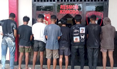 Tim-Jatanras-Polres-Mabar,-Amankan-8-Orang-Terduga-Pelaku-Penganiayaan-di-WaterFront-Labuan-Bajo