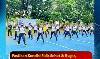Pastikan-Kondisi-Fisik-Sehat-dan-Bugar,-Anggota-Polres-Mabar-Lakukan-Olahraga-Bersama