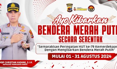 Jelang-HUT-Ke-79-RI,-Kapolres-Mabar-Ajak-Masyarakat-Kibarkan-Bendera-Merah-Putih