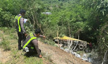 Satlantas-Polres-Mabar-Selidiki-Kasus-Kecelakaan-Dump-Truk-di-Labuan-Bajo
