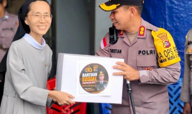 Pulihkan-Trauma-Korban-Gempa,-Polisi-Salurkan-Logistik-dan-Layanan-Kesehatan-di-Panti-Kkottongnae