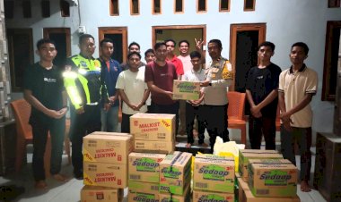 Tanggap-Bencana-Gempa-Flores:-Polsek-Komodo-Salurkan-Bantuan-Logistik-Ketahanan-Pangan-ke-Biara-SDV