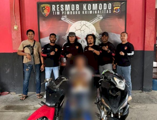 Tim Resmob Komodo Bekuk Residivis Pencuri Motor dan HP di Manggarai Barat