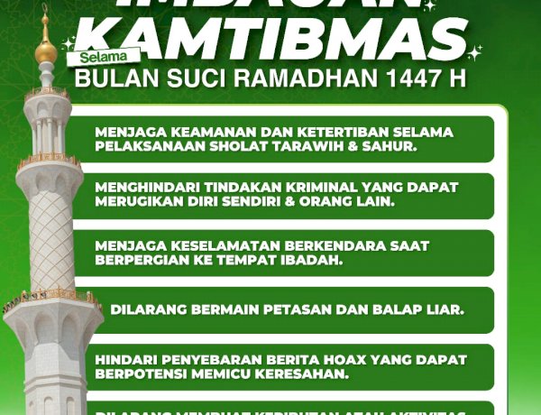 Kapolres Mabar Imbau Warga Jaga Kekhusyukan Selama Bulan Suci Ramadhan 1447 H