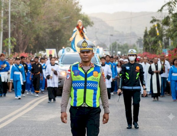 Festival Golo Koe 2026, Polisi Estafet Amankan Perarakan Patung Bunda Maria Assumpta Nusantara