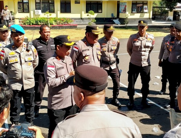 Jaga Stabilitas Kamtibmas Labuan Bajo, Kapolres Mabar Pimpin Langsung Simulasi Penanganan Unjuk Rasa