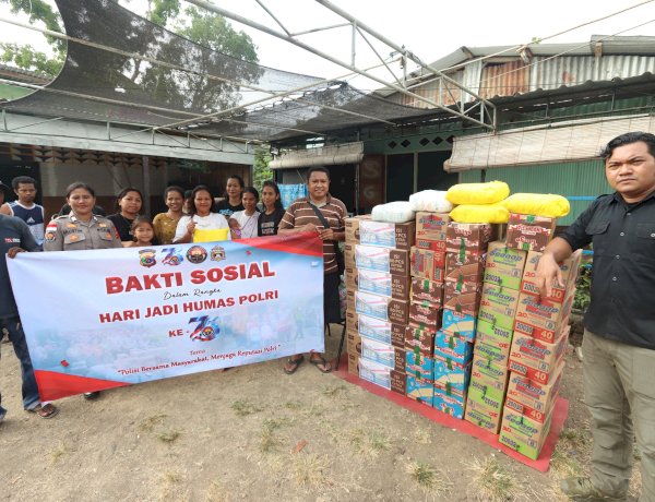 Peringati HUT ke-75 Humas Polri, Polres Mabar Gelar Baksos Sembako dan Donor Darah di Labuan Bajo
