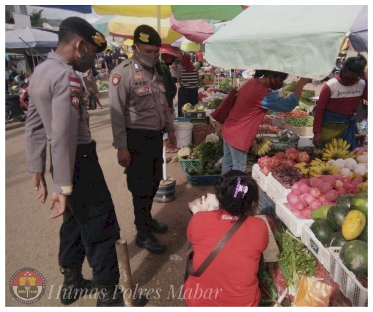 Patroli K2YD, Sat Samapta Polres Mabar Imbau Masyarakat Terapkan Protokol Kesehatan