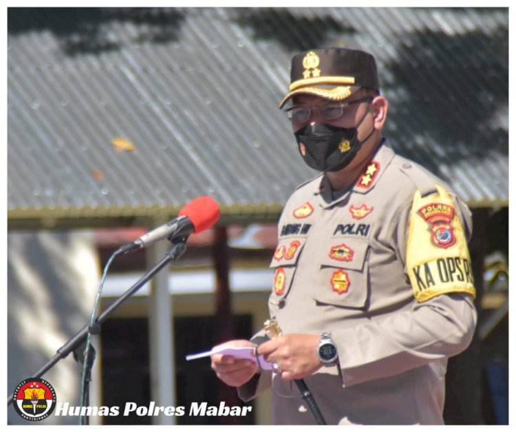 Kapolres Manggarai Barat Pimpin Apel Gelar Pasukan Operasi Keselamatan Ranakah 2021