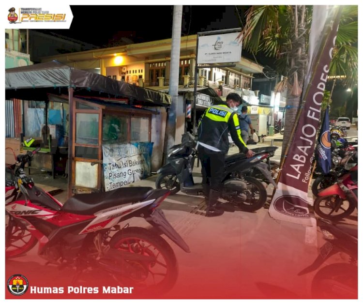 Nekat Parkir di Trotoar, Puluhan Sepeda Motor Dipindahkan Sat Lantas Polres Mabar