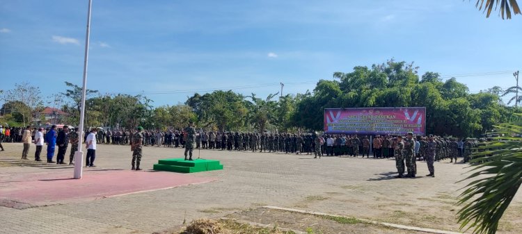 Ratusan Personil Gabungan TNI dan POLRI Hadiri Apel Gelar Pasukan Pengamanan VVIP Presiden di Labuan Bajo