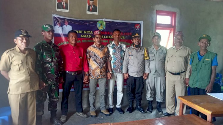 Sinergitas TNI-Polri Bersama Masyarakat Deklarasikan Pilkades di Desa Lawi