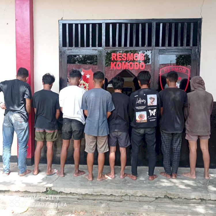 Tim Jatanras Polres Mabar, Amankan 8 Orang Terduga Pelaku Penganiayaan di WaterFront Labuan Bajo