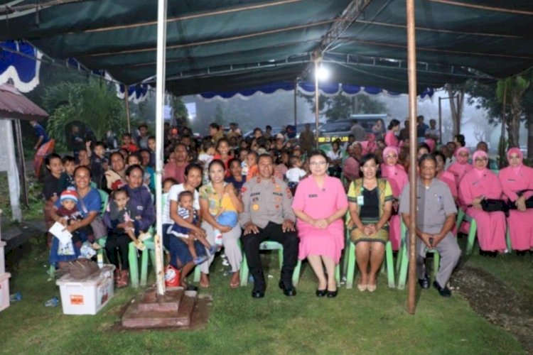 Penderita Stunting di Amarasi dapat Bantuan dari Kapolda NTT dan Ketua Bhayangkari Daerah