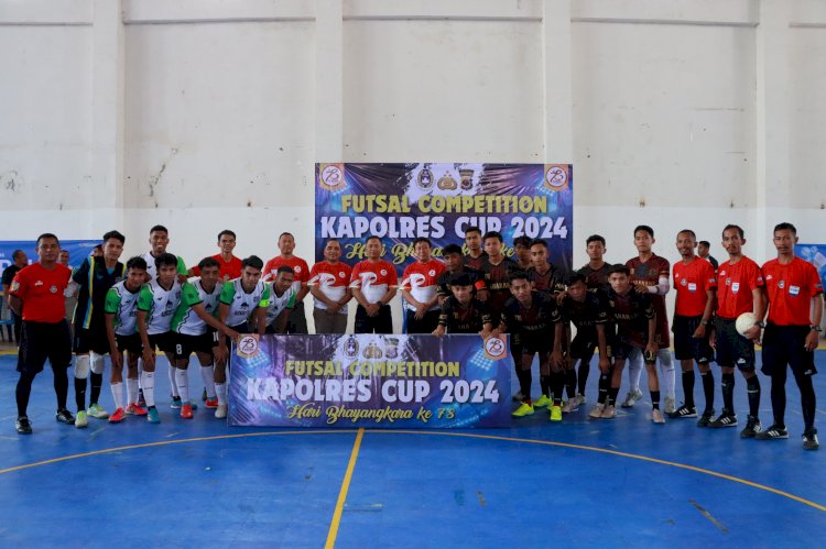 Sambut Hari Bhayangkara Ke 78, Turnamen Futsal Kapolres Cup 2024 Diikuti 39 Tim Terbaik Mabar