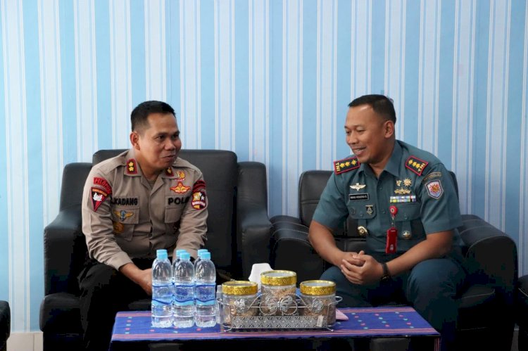 Seminggu Bertugas, Kapolres Mabar Kunjungi Lanal Labuan Bajo Demi Perkuat Sinergitas TNI - Polri