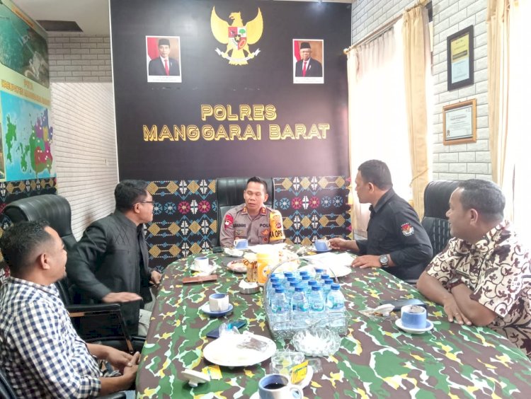 Jelang Tahap Pencalonan, Kapolres Mabar Terima Kunjungan Ketua KPU Mabar