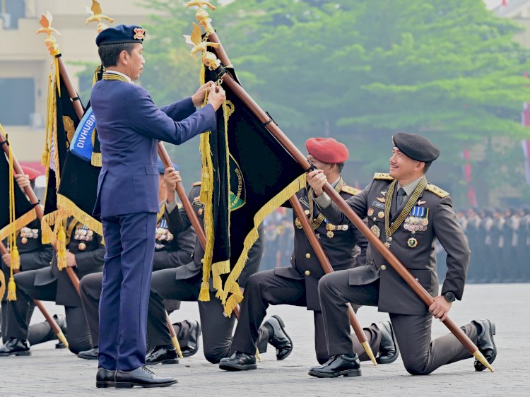 Polri Apel Gelar Pasukan Pengamanan Pelantikan Presiden RI dan Wakil Presiden RI