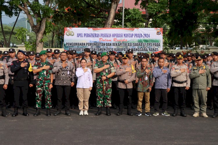 Polisi Terjunkan Ratusan Personil Jaga 587 TPS di Manggarai Barat