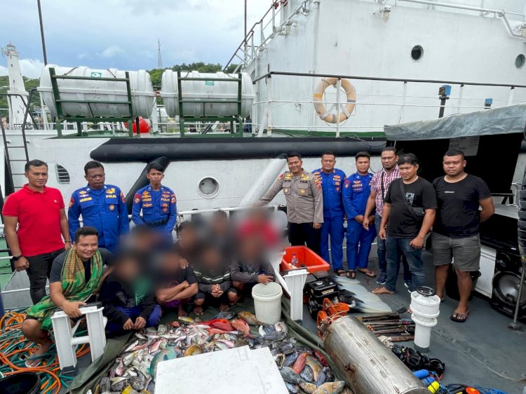 Tangkap Ikan Gunakan Kompresor, Polisi Tangkap Delapan Orang Nelayan di Labuan Bajo