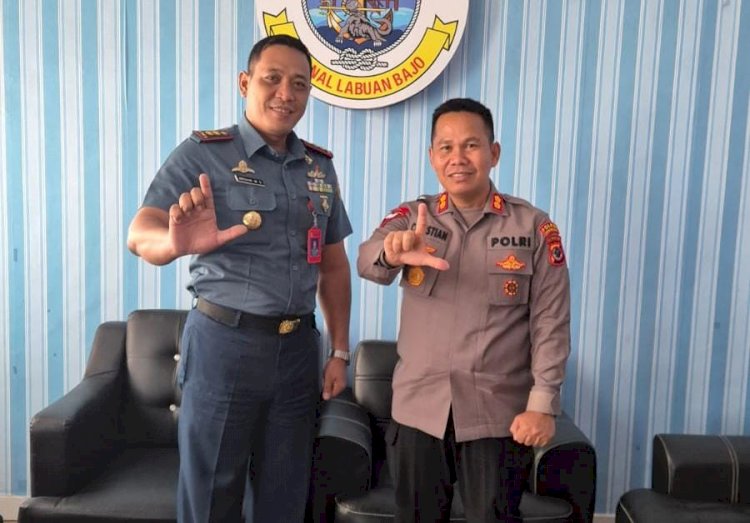 Perkuat Sinergitas TNI-POLRI, Kapolres Mabar Kunjungi Lanal Labuan Bajo