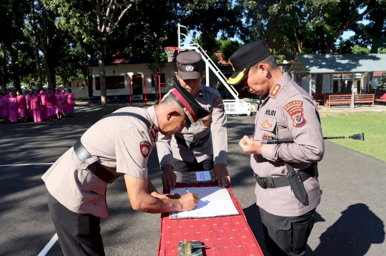 Kapolres Mabar Gelar Sertijab Tiga Jabatan Strategis di Polres Manggarai Barat