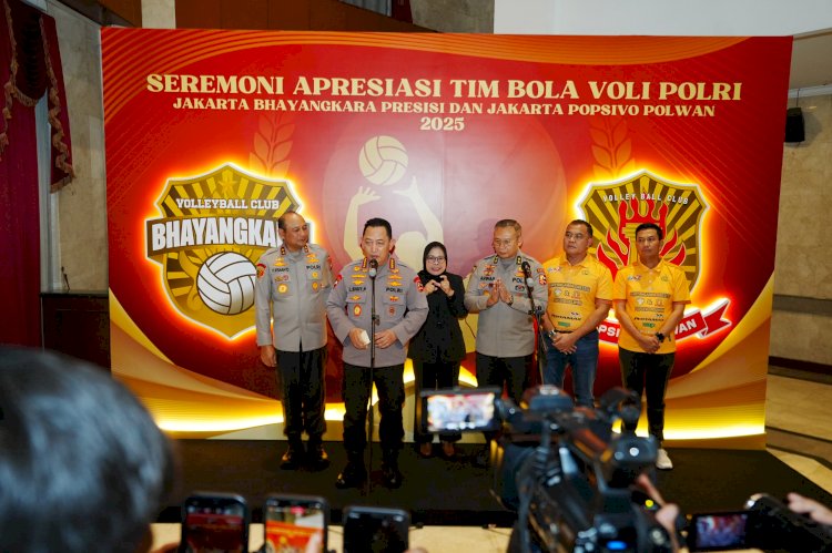 Hadiri Seremoni Apresiasi Tim Voli, Kapolri: Terus Bawa Harum Nama Institusi