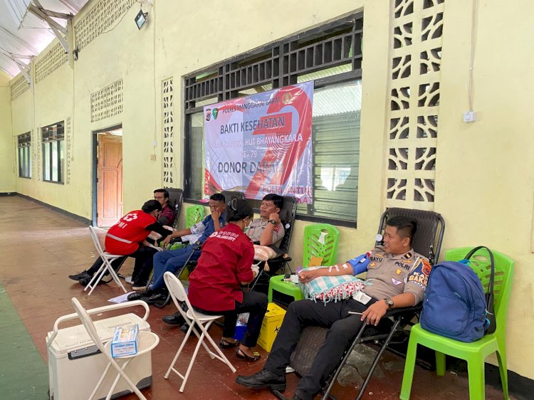 Jelang Hari Bhayangkara Ke-79, Polres Mabar Berhasil Kumpulkan 35 Kantong Darah Bagi Masyarakat