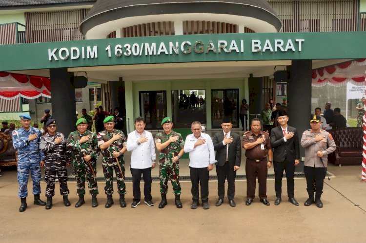 Sinergitas TNI-Polri, Kapolres Mabar Hadiri Peresmian Kodim 1630/Manggarai Barat