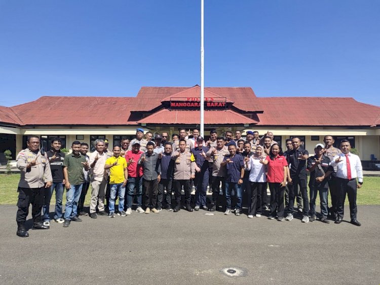 Pererat Sinergitas, Polres Mabar Gelar Coffee Morning Dengan Insan Pers di Labuan Bajo