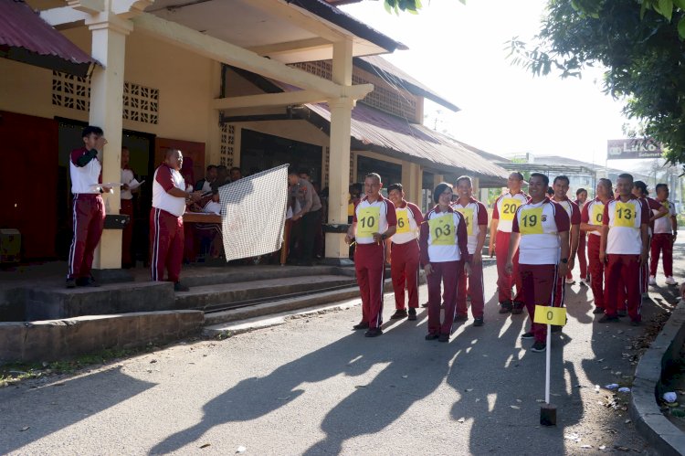 Cek Kebugaran, Personil Polres Mabar Ikuti Tes Kesamaptaan Jasmani Semester II di Labuan Bajo