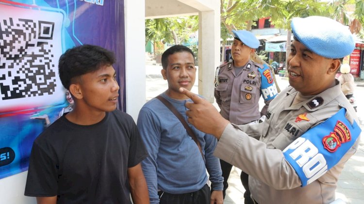 Propam Polres Mabar Sosialisasikan Barcode Pengaduan Pelanggaran Anggota Polri