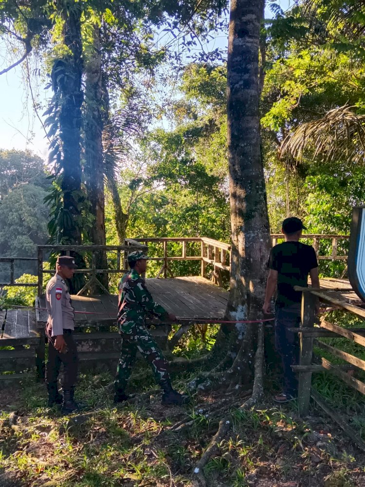 Jamin 'Safety Tourism', Tim Gabungan TNI-Polri dan Pemcam Boleng Tutup Sementara Wisata Sano Limbung