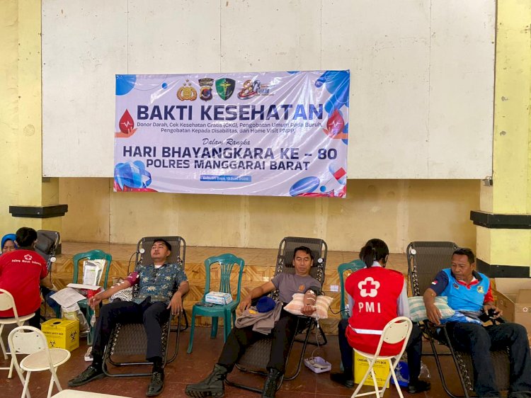 Setetes Darah untuk Labuan Bajo: Aksi Humanis Si Dokkes Polres Mabar Sambut Hari Bhayangkara