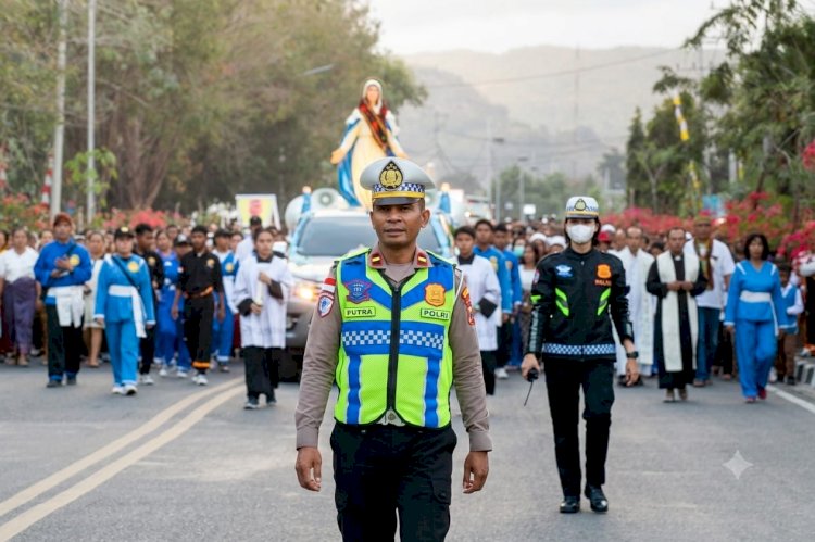 Festival Golo Koe 2026, Polisi Estafet Amankan Perarakan Patung Bunda Maria Assumpta Nusantara