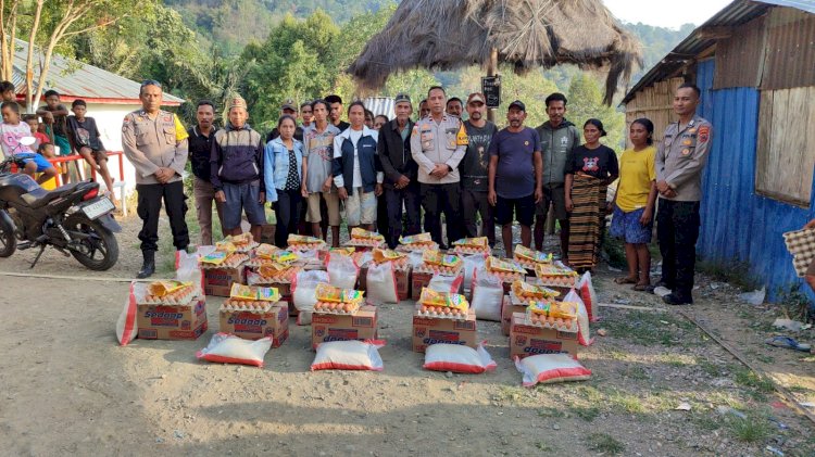 Jembatani Kepedulian Pekerja Migran, Polsek Lembor Salurkan Bantuan dan Pulihkan Trauma Korban Gempa Flores