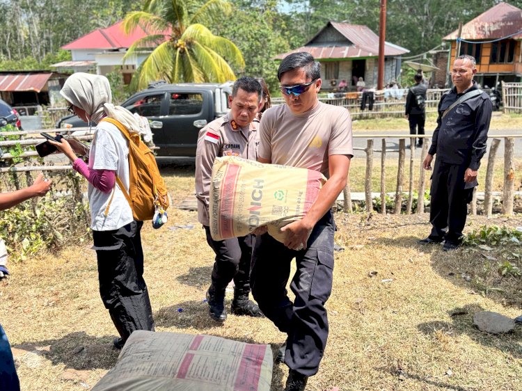 Respons Cepat Gempa M 7,7: Polres Mabar Bawa Bantuan Semen, Pasir, dan Sembako Langsung ke Rumah Penyintas