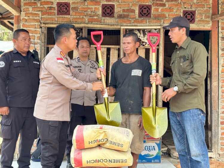 Respons Cepat Gempa M 7,7: Polres Mabar Bawa Bantuan Semen, Pasir, dan Sembako Langsung ke Rumah Penyintas
