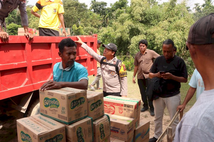 Tanggap Bencana Gempa Flores, Akpol Lemdiklat Polri Salurkan 2 Ton Beras dan Logistik di Manggarai Barat