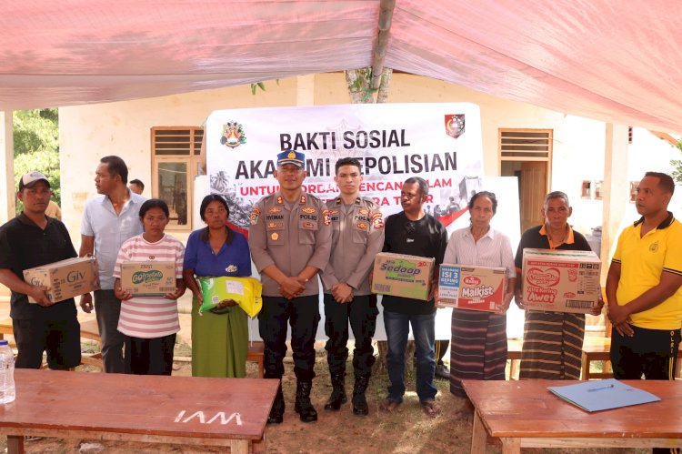 Tanggap Bencana Gempa Flores, Akpol Lemdiklat Polri Salurkan 2 Ton Beras dan Logistik di Manggarai Barat